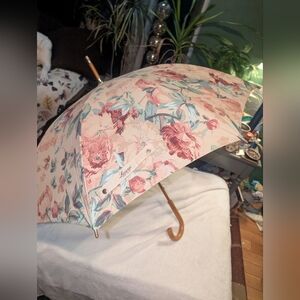 Vintage Lauren Ralph Laurlla Tan Floral Large